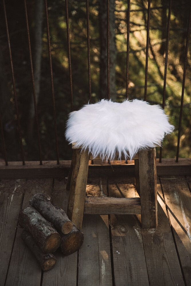 Seteovertrekk i langt saueskinn av ull, 2-pakning Svart