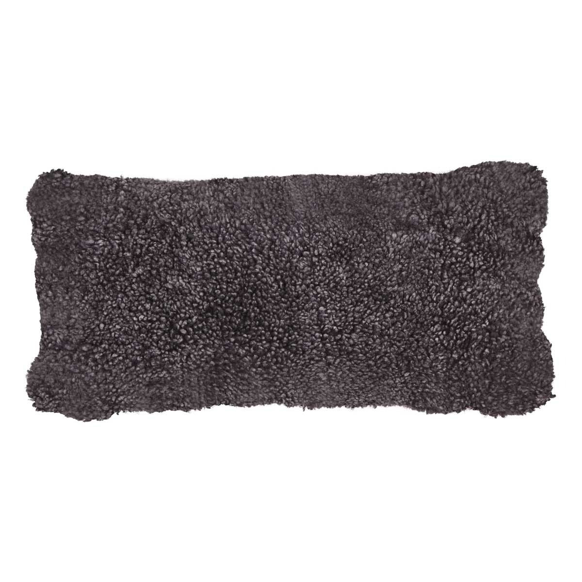 Saueskinnpute | Korthåret | New Zealand | Dobbeltsidig | 30x60 cm Koksgrå