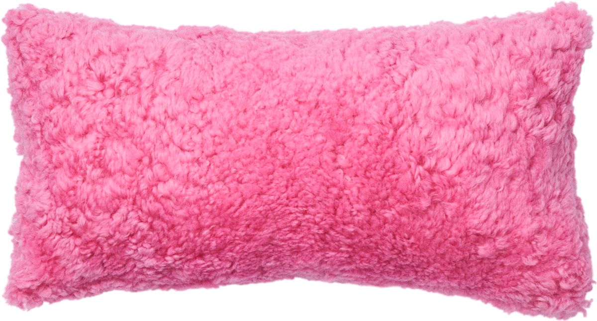 Saueskinnpute | Korthåret | New Zealand | Dobbeltsidig | 30x60 cm Korallpink