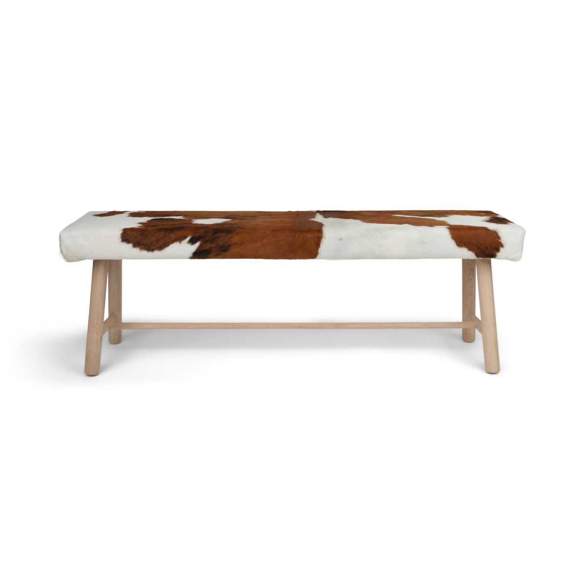 Benk | Koskinn | 140x35x45 cm Brun / Hvit