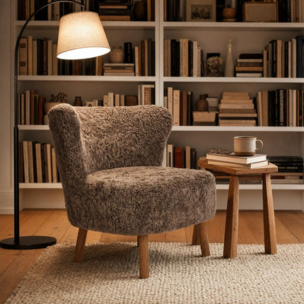 Emil Lounge Chair | Korthåret Koksgrå