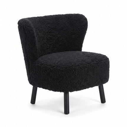 Emil Lounge Chair | Korthåret Svart