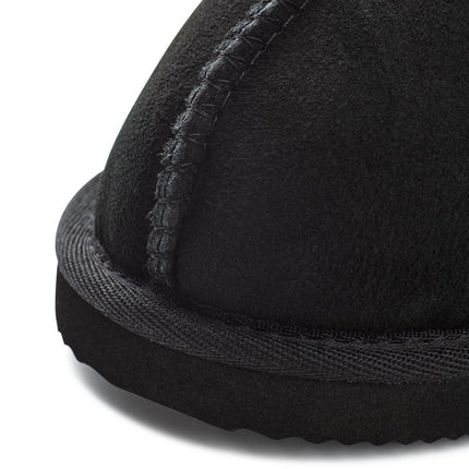 Fluffy krøllete tøfler Svart