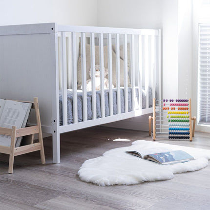 Baby saueskinn | kort ull | New Zealand | 80 cm Hvit