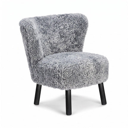 Emily Lounge Chair | Korthåret Lys Grå