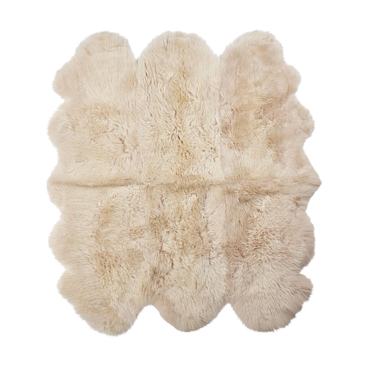 Saueskinnteppe | Langhåret | New Zealand | 180x162 cm Beige