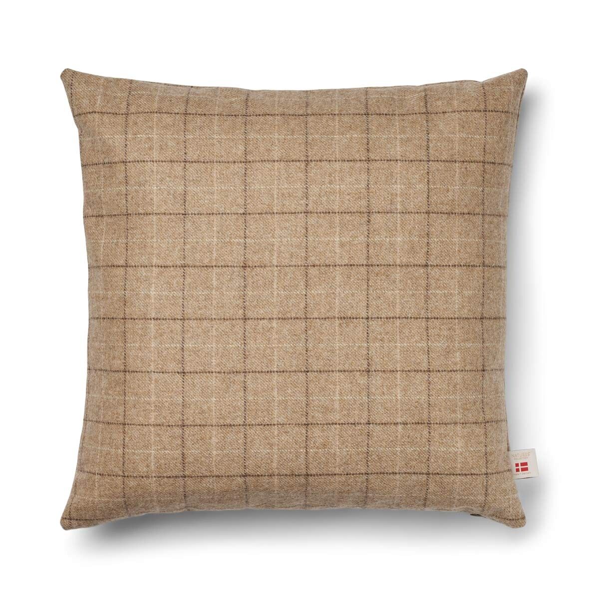 Checked Collection | Ullpute | Dobbeltsidig | 52x52 cm | 34x52 cm Rutete / Beige