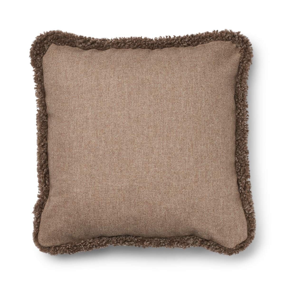 Classic Collection | Ullpute | Korthåret | Dobbeltsidig | 52x52 cm | 34x52 cm  Beige / Lysebrun
