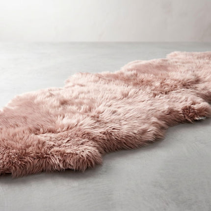 Merino saueskinn | Langhåret | New Zealand | 170x60 cm Rosa