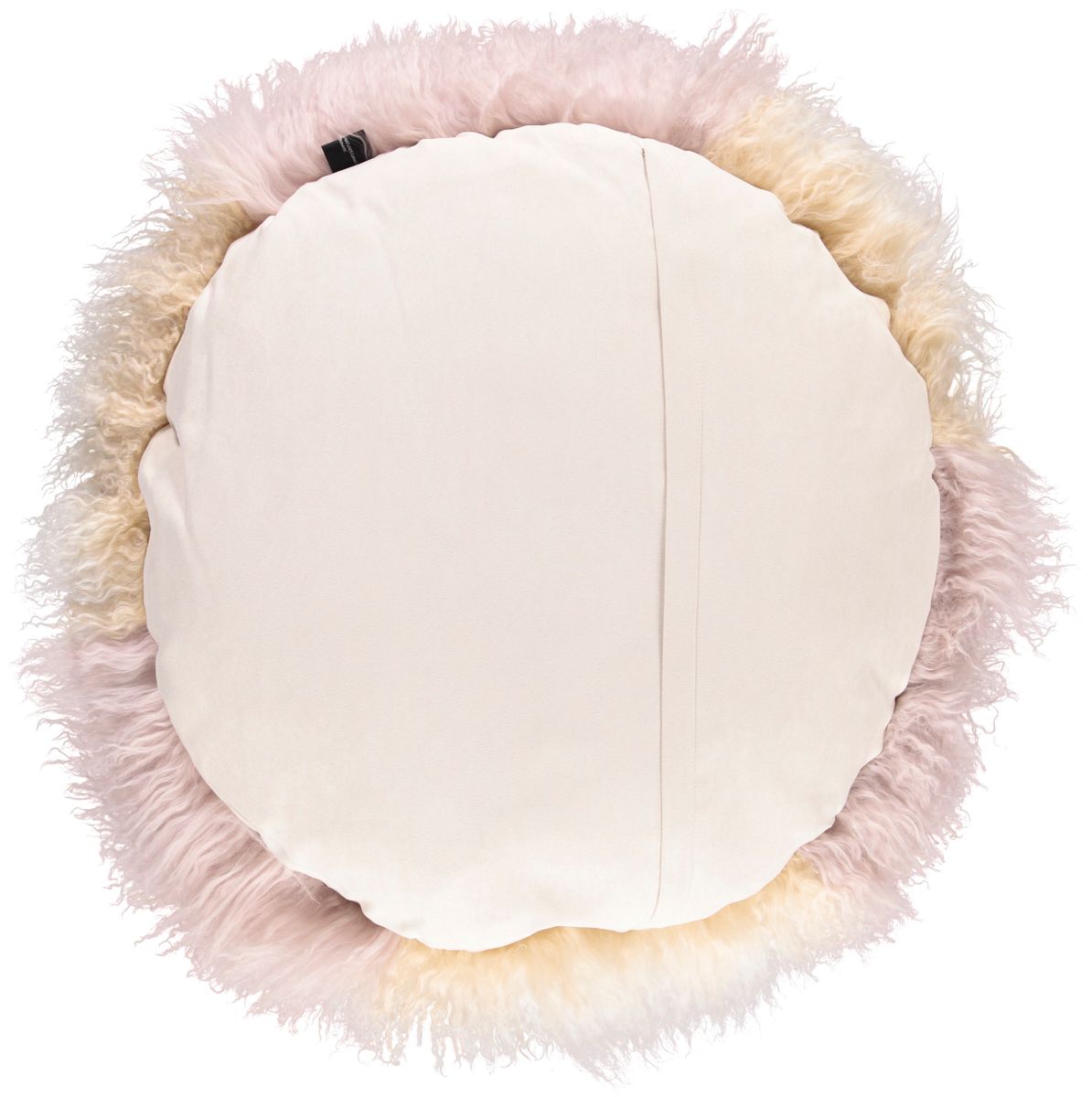 Saueskinnpute | Krøllet | Tibet | Ø45 cm, Ø62 cm & Ø38 cm Gylden Hvit / Dove