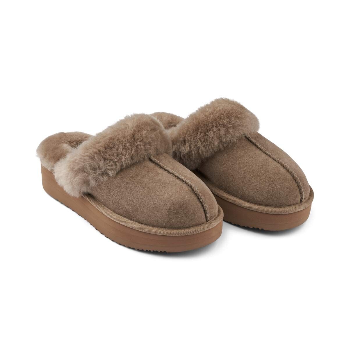 Plateau slipper Lysebrun