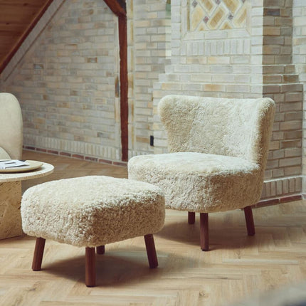 Emil Lounge Chair | Kort ull Koksgrå
