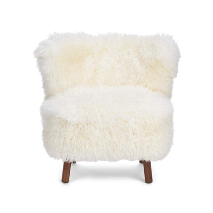 Emil Lounge Chair | Long Wool Snøhvit