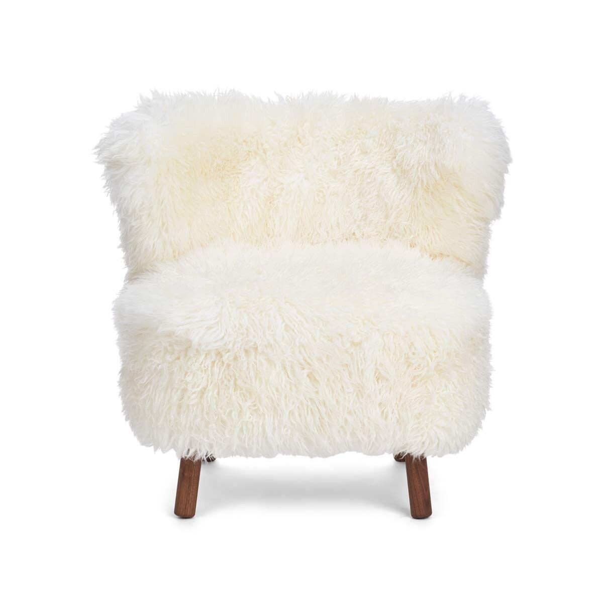 Emil Lounge Chair | Langhåret Hvit