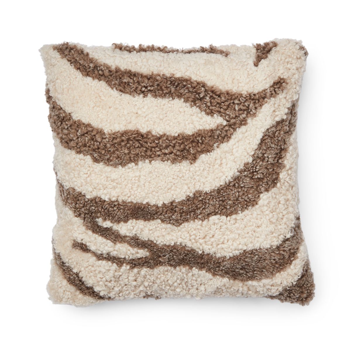 Zebra saueskinnpute | Korthåret | New Zealand | Dobbeltsidig | 60x60 cm