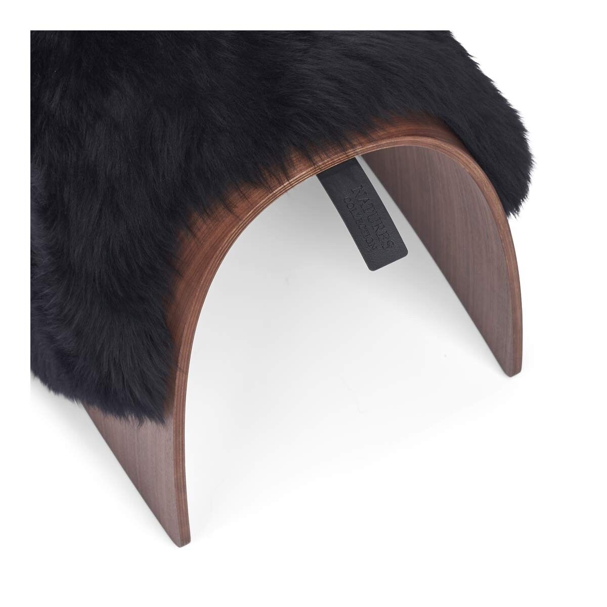 Sheep Stool cover | Langhåret | New Zealand Svart