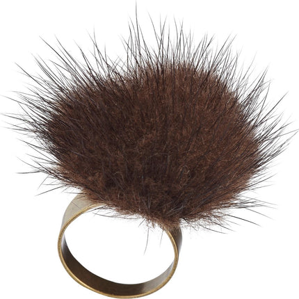 Pom Pom-ring Brun