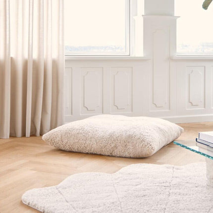 Maxi Float pute | Korthåret | New Zealand | Dobbeltsidig | 90x90 cm Koksgrå